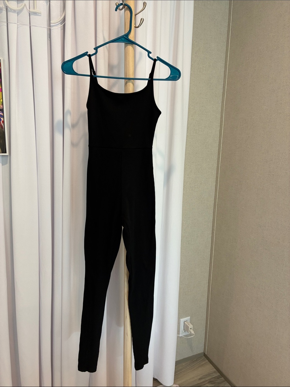 wild fable Black Spaghetti-Strap Slim Jumpsuit